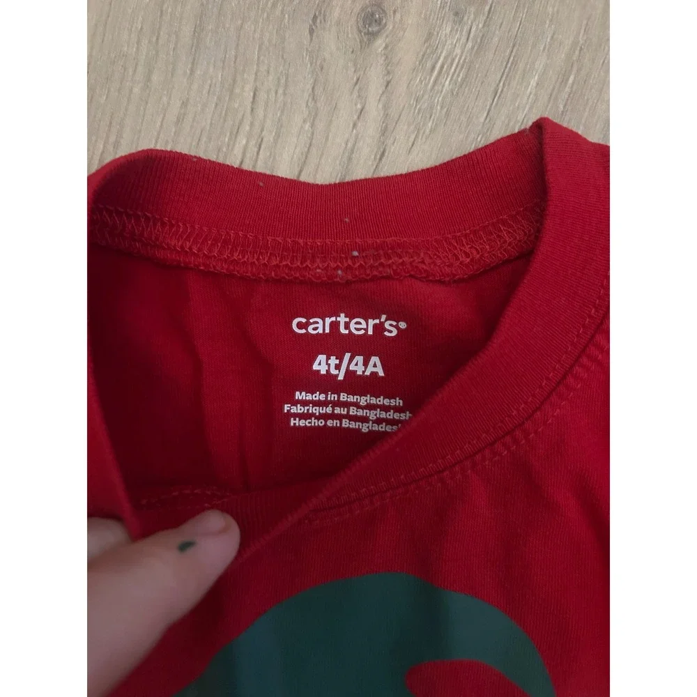 Toddler Boy Bundle of 2 Long Sleeve Christmas Shirts Size 4T Elf & Santa